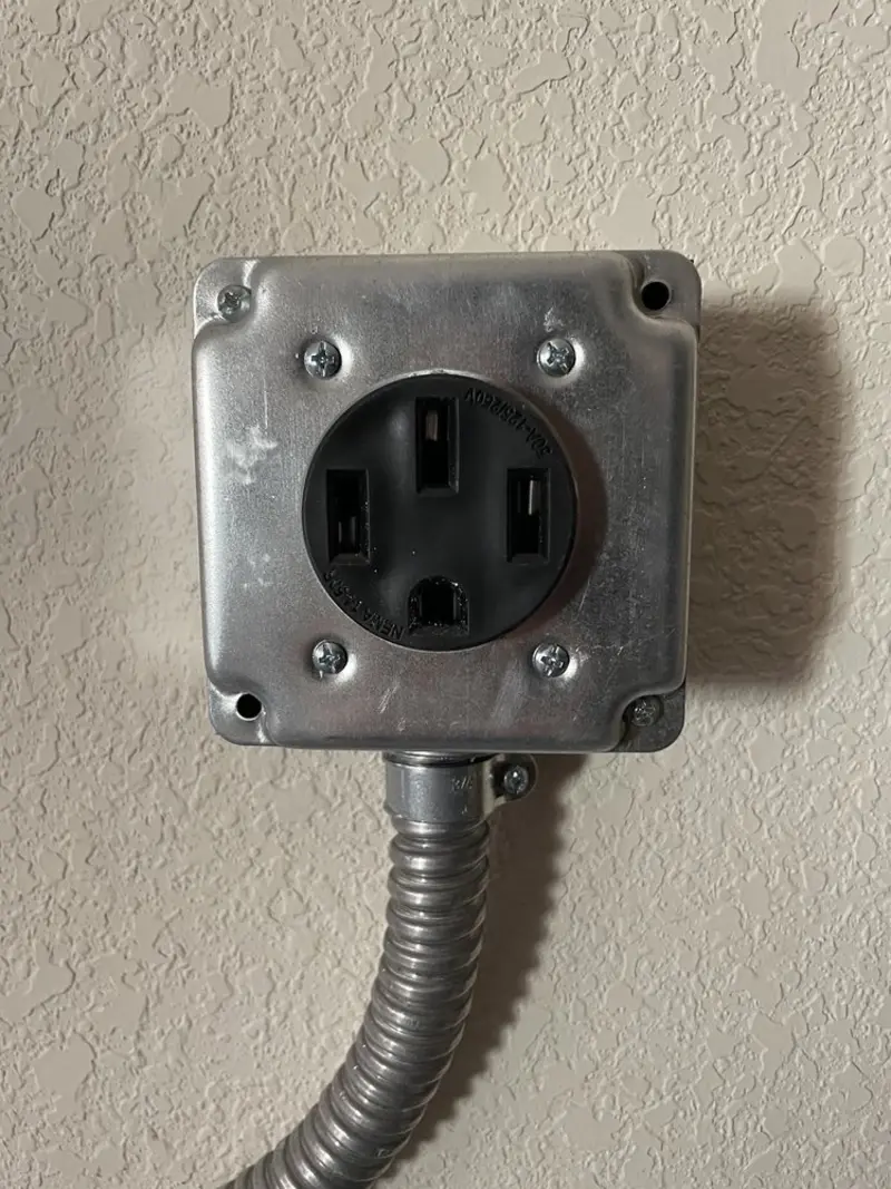 NEMA 14-50 outlet installed for Smart Home Electrical in Justice